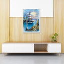 5D Full Round Drill DIY Seaside Light Tower Rhinestone Mosaic Diamond Painting