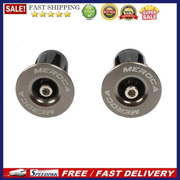 MEROCA 1 Pair Bicycle Grips Handle Bar Ends Cap MTB Anti-slip Handlebar Plu