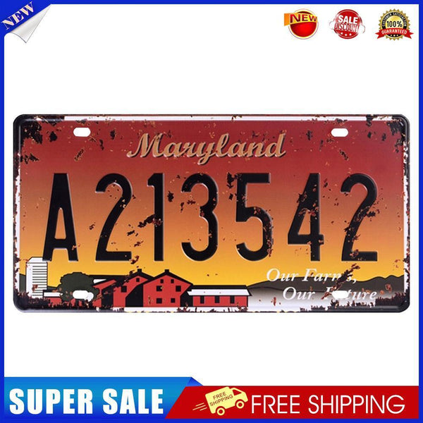 License Plate A213542 Retro Metal Tin Sign Plaque Poster Wall Art Decor (1)
