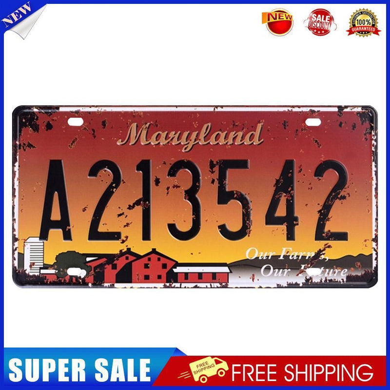 License Plate A213542 Retro Metal Tin Sign Plaque Poster Wall Art Decor (1)