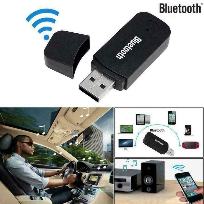 USB Bluetooth-compatible Adapter Audio Transmitter Jack Kit L1E5 Car O6D2