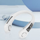 Mini Bladeless Hanging Neck Fan USB Rechargeable Summer Air Cooler (White)