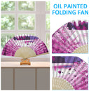 Cherry Blossom Forest Oil Paint Folding Fan By Numbers DIY Home Decoration Gifts