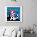 5D DIY Cartoon One-Eyed Dog Mosaic Full Round Drill Art Craft Diamond Painting