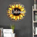 Retro Poster Sunflower Tin Sign Painting Plate Wall Art Decor for Cafe Bar Home