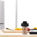 2pcs Vacuum Jar Silicone Sealer for Mouth Mason Can Food Sealing (Black) Newly