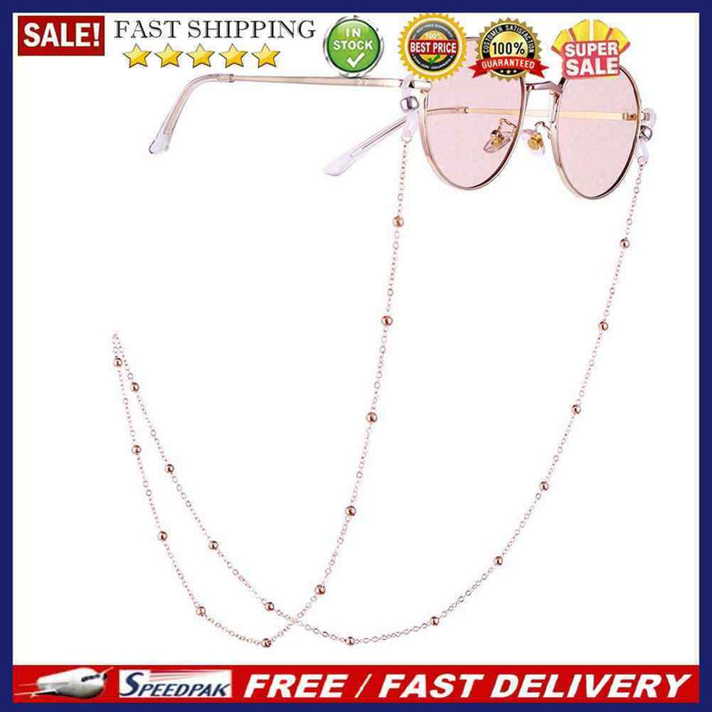 Round Bead Glasses Chain Women Men Eyeglasses Cord Strap Necklace Accessories