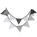 INS Nordic Cotton Fabric Flags Black Gray Pennant Party Wedding Supplies