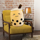 Child Bubble Tea Family Stuffed Plush Pillow Soft Cushion (Ivory Squint) Newly