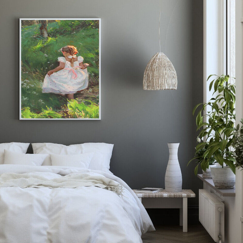 Painting By Numbers Acrylic Hand Painted Little Girl Digital Picture Art Decor