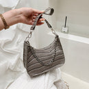 Retro Alligator Pattern Chain Money Purse Women PU Leather Totes Underarm Bags