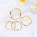 Hot Couple Gift Simplicity Jewelry Set With Diamond Square Ring Crystal