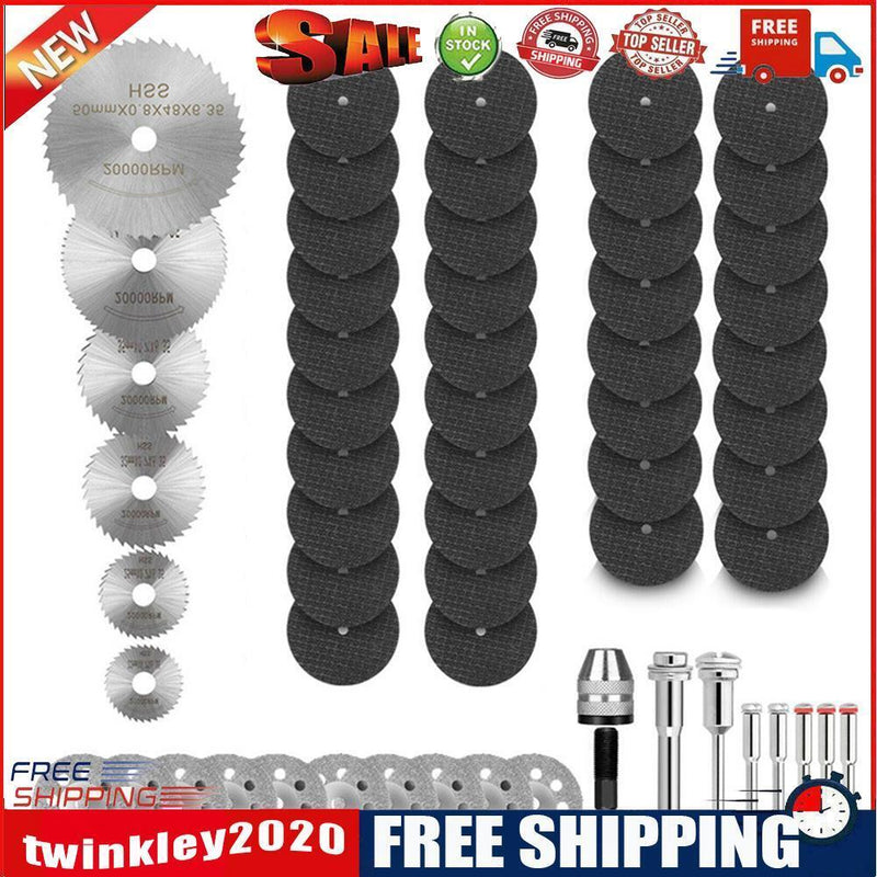 60pcs Diamond Cutting Grinding Wheels Discs Abrasive Electric Saw Blade Set
