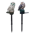 Solar LED Lawn Lights Owl Outdoor Landscape Statue Night Lamp (Dark Brown)