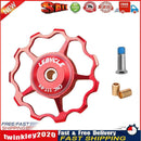 LEBYCLE 11T Bike Rear Derailleur Pulley Guide Bearing Jockey Wheel (Red) Newly