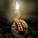 Octopus Wall Light Monster Tentacle Lamp Holder Bulb Light Home Decor (Red)