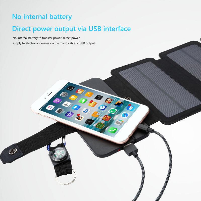 20W 5V Foldable USB Solar Panel Solar Cell Outdoor Mobile Power Battery Cha