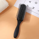 9-Rows Hair Brush Scalp Massager Curly Detangling Hair Comb Salon Styling Tools