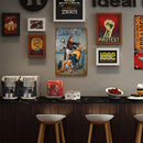 20x30cm Barber Shop Print Rectangular Metal Retro Tin Drawing Flat Style
