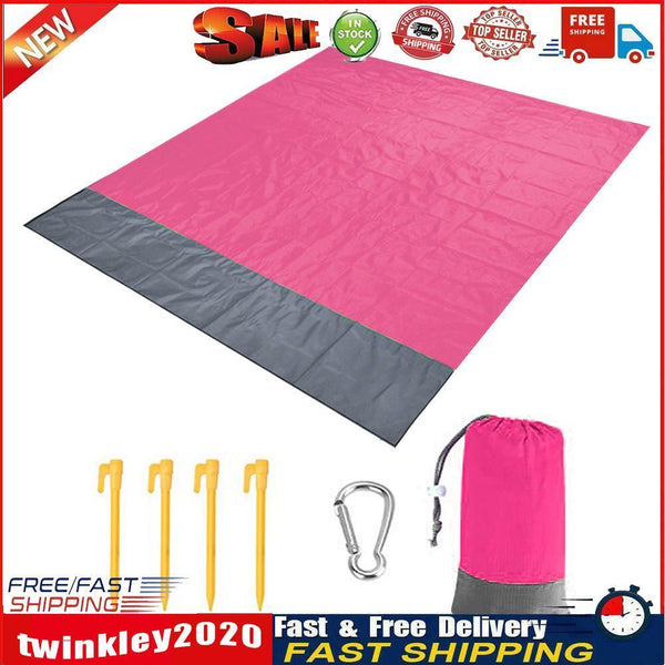 Waterproof Camping Mat Outdoor Beach Blanket Picnic Ground Mats (Pink) Newly