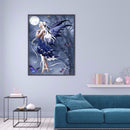 DIY Blue Butterfly Fairy Full Round Drill Kit 5D Mosaic Diamond Painting Craft