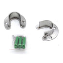 U-Shaped Closet Rod End Holder Stainless Steel Wardrobe Rail Socket (32mm) Newly