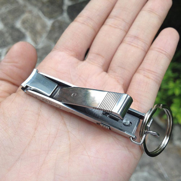 EDC Keyring Foldable Ultra-thin Cutter Stainless Steel Nail Clipper Trimmer
