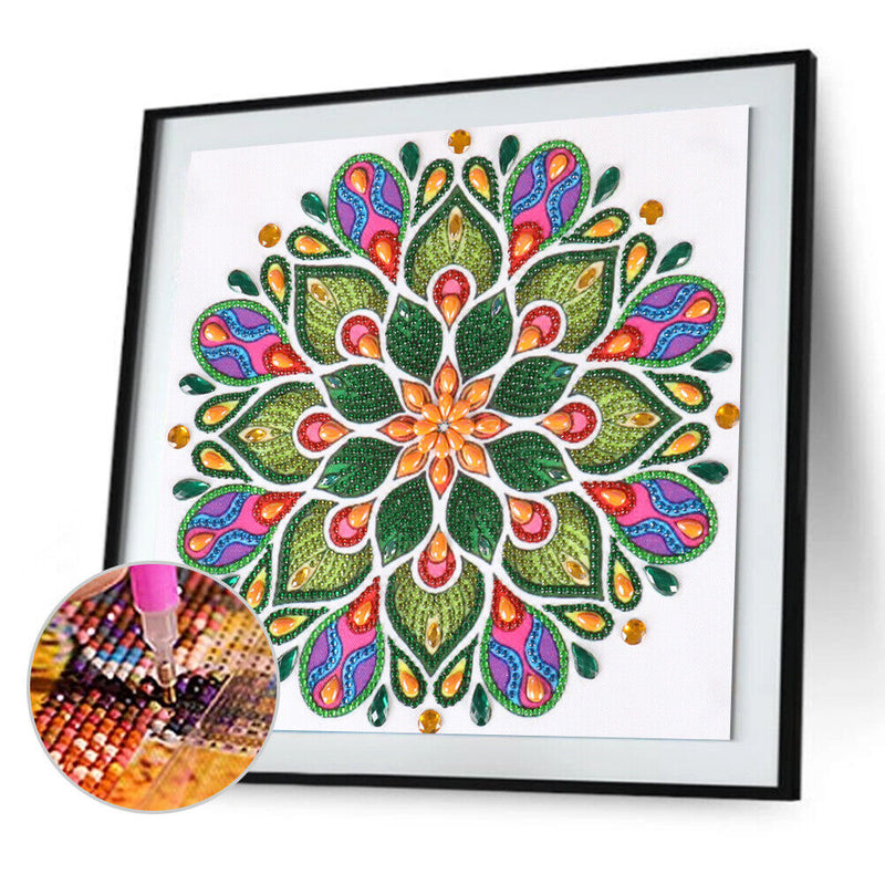 DIY Mosaic Mandala Pattern Part Special Shape Diamond Painting Kit (YK134) Newly