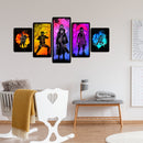 5 Panels Naruto Oil Paint By Numbers Kit DIY Home Decoration Gift Wall Pict