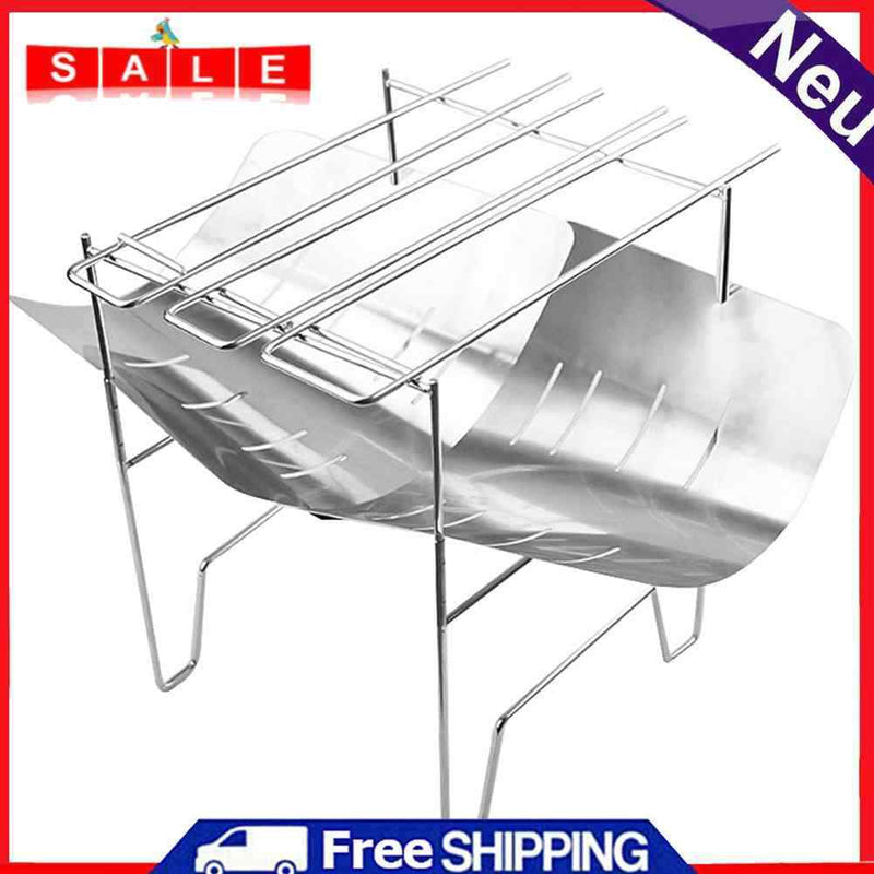 Portable Stainless Steel BBQ Grill Non-Stick Folding Barbecue Picnic Net Rack