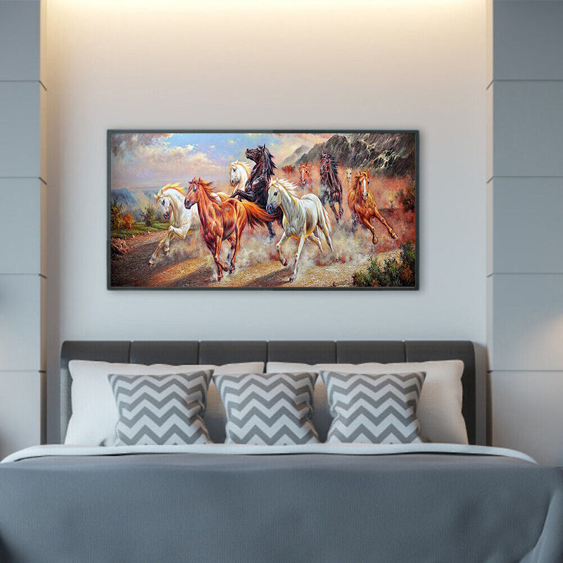 Horse Frameless Picture Oil Paint By Numbers Hand Painted Picture Kit for Home