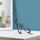Decoration Cat Decoration Art Sculpture Cat Sculpture Abstract Line Ornament