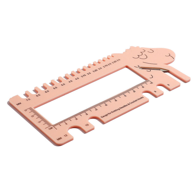 Hook Hook Gauge Size Guide Sheep Shape Sewing Knitting Measure Ruler Craft