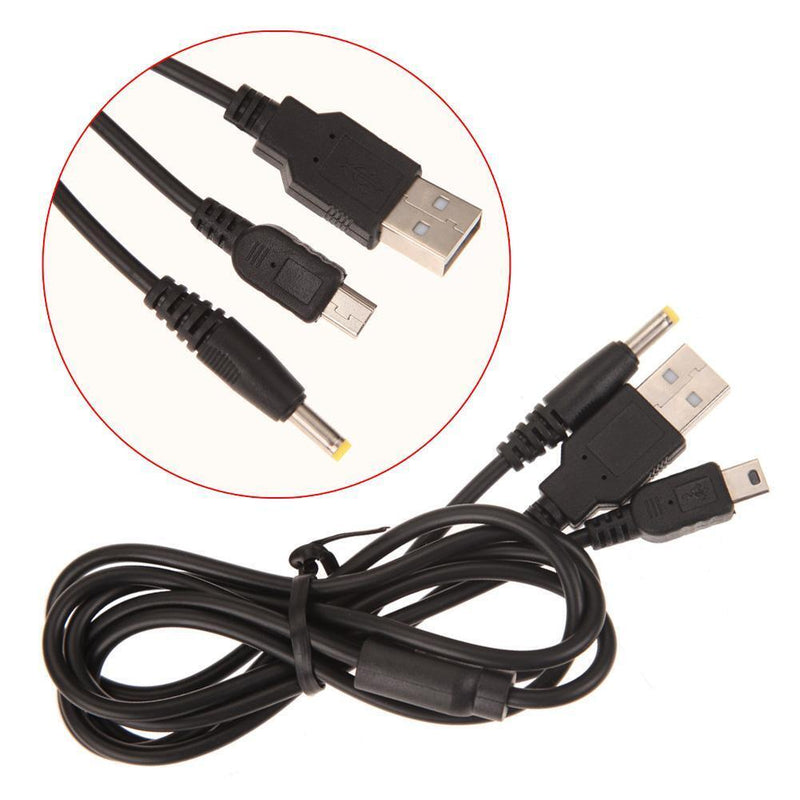1.2m 2in 1 Game Console USB Data Cable Sync Transmit Power Charging Cable Cha