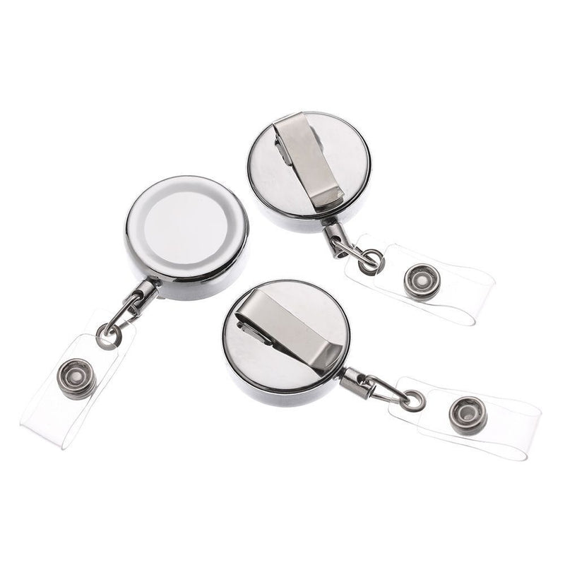 Stationery Metal Anti-Lost Clip Lanyards Badge Holder Key Ring Retractable