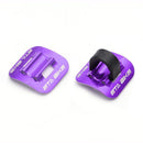 5pcs Bike Brake Cable Guide Clips Aluminium Alloy C Buckles Clamp (Purple)