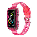 TPU Transparent Strap for HUAWEI HONOR Band 6 Wristband Belt (Rose Red) Newly