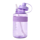 Portable Women Summer Gym Water Bottle Straw Large Capacity (Purple 1500ml)