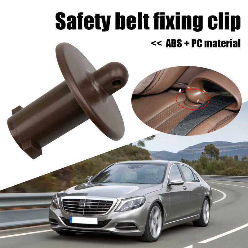 Car Rear Seat Belt Guide Fixing Tie Buckle for Benz S-Class W222 (Brown) Newly