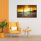 Canvas Paint By Numbers Seaside Sunset 3 Panel Oil Hand Painted Home Drawing Kit