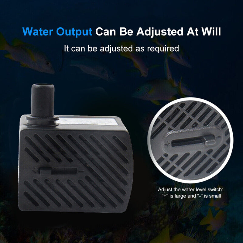 180L/H Ultra-quiet Submersible Aquarium Water Fountain Pump for Fish Tank P