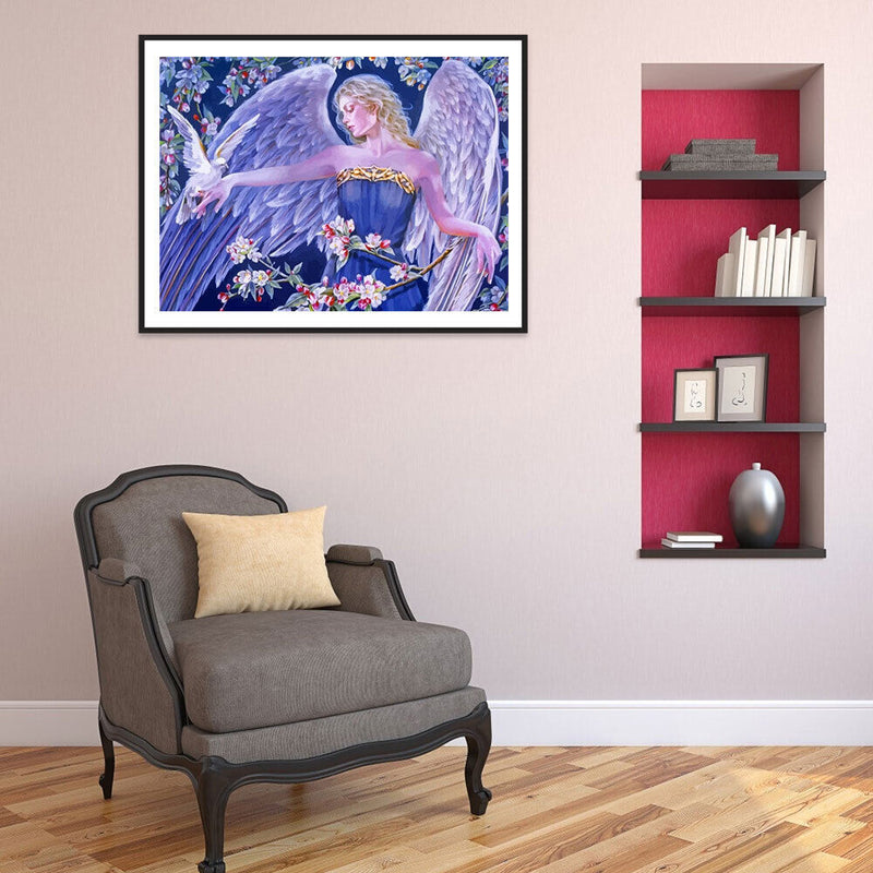 5D DIY Diamond Painting Angel Girl Specially Shaped Partial Drill Mosaic Wall Art
