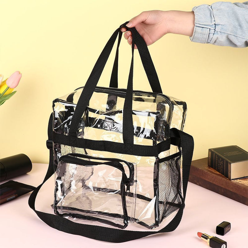 Waterproof Clear Bag Stadium Approved Transparent Tote Bag Adjustable Strap