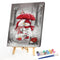 Umbrella Snowman Drawing Frameless Oil Paint by Numbers Canvas Home Decor Newly
