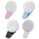 Mini Q Selfie Ring Light Flash LED USB Clip Mobile Phone Fill Lamp (Pink)