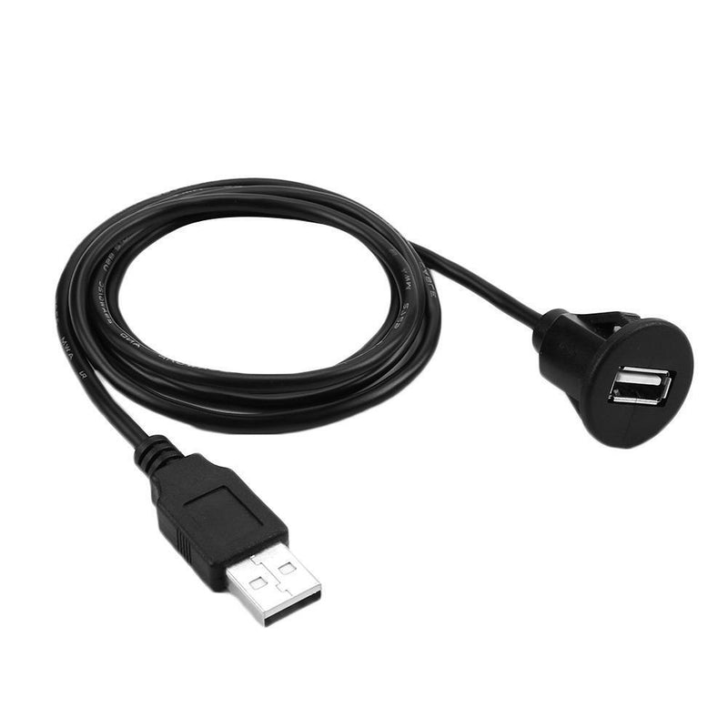 1m 3.28ft USB Male to Female Cable Extension Car Dash Mounting Universal Panel