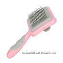 Pet Needle Comb Steel Pet Loose Hair Remover Brush Auto Epilation (Pink) Newly