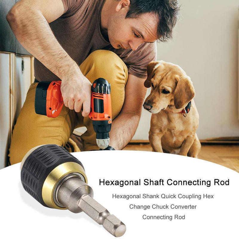 5pcs 1/4 inch 50mm Hexagonal Shank Quick Coupling Drill Bit Adapters