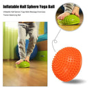 Inflatable Half Sphere Yoga Balls Massage Trainer Balancing Ball (Orange)
