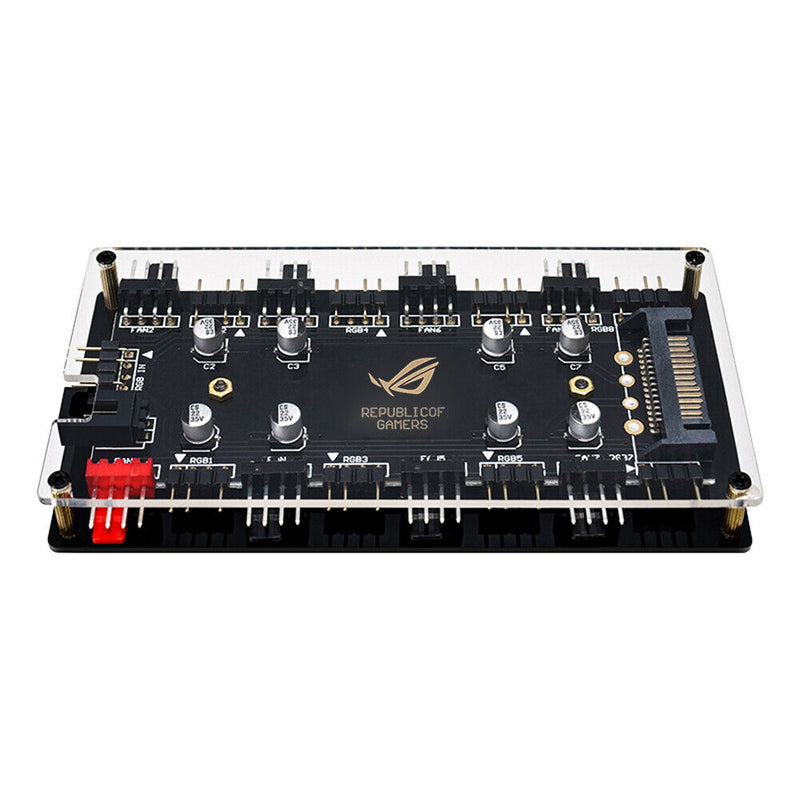 1 to 8 Multi Way Splitter RGB PWM Hub Controller Adapter (5V 3Pin+Shell) Newly